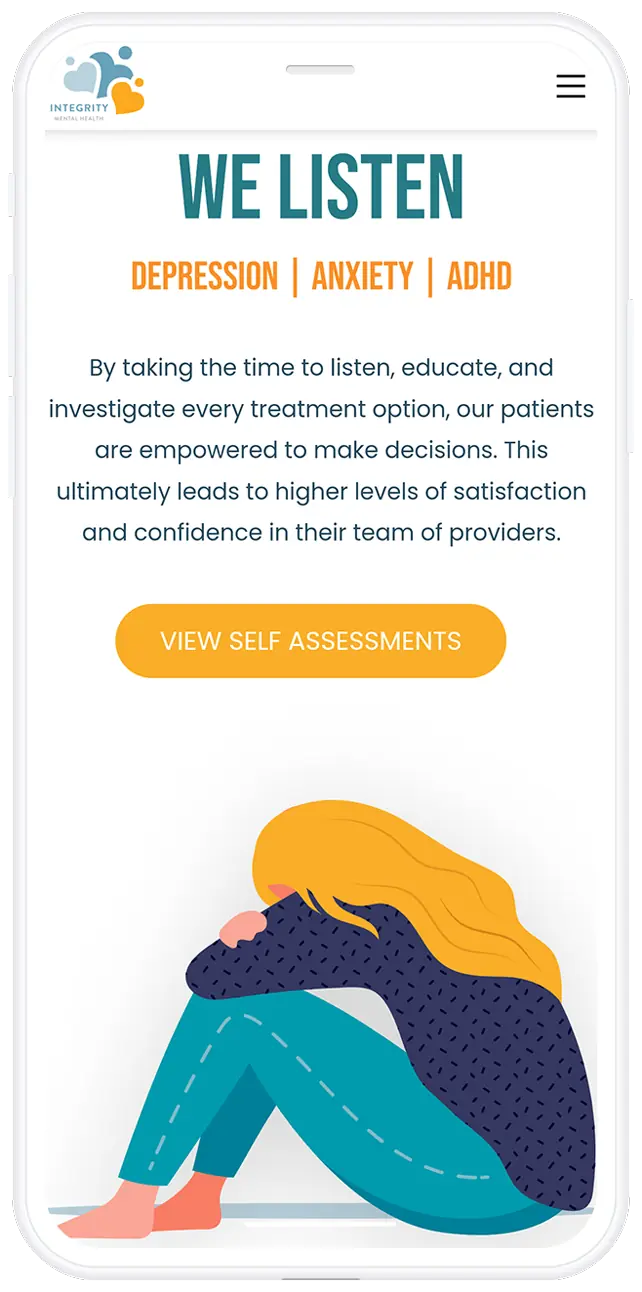 We Listen | Self Assessments | Integrity Mental Health